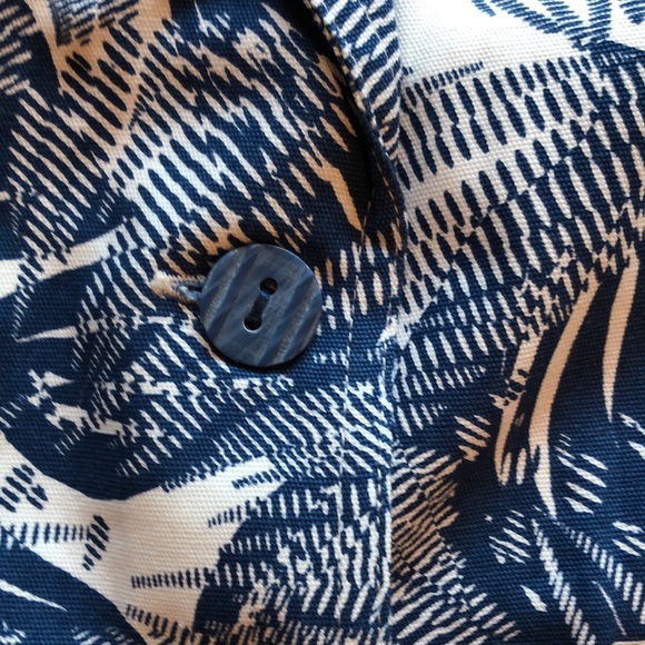 Coldwater Creek teal/white blazer - Picture 6 of 11